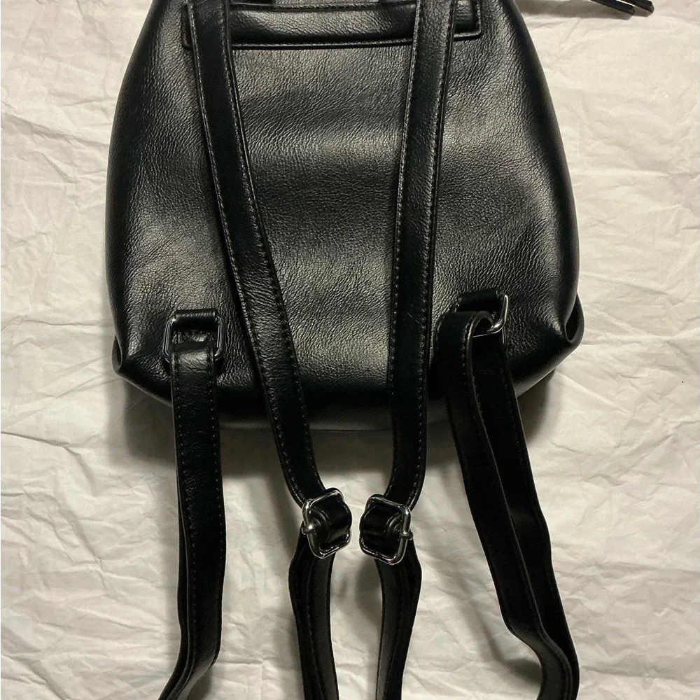 Calvin Klein Pebbled Faux Leather Bubble Flap Mini Backpack